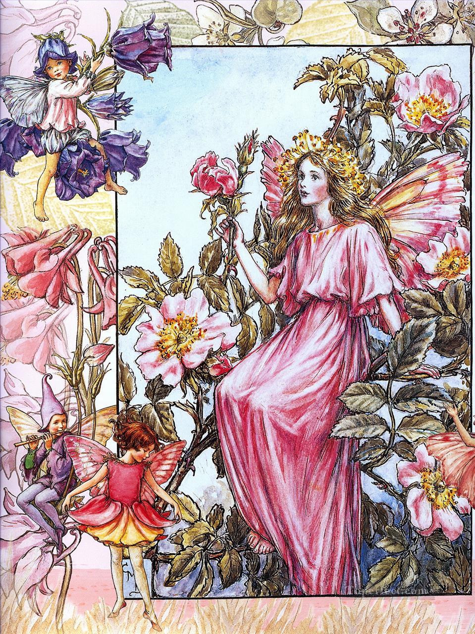 the wild rose fairy Fantasy Oil Paintings